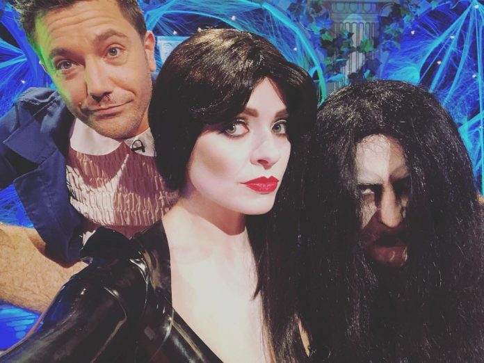 Holly Willoughby in William WIlde Latex for Halloween