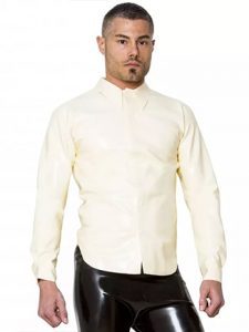 Honour Menswear Latex Fashion White Shirt