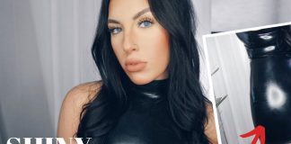 YouTuber Chels Nichole Shines Her Latex YouTube Star Chelsea Nichole wearing Latex Dress