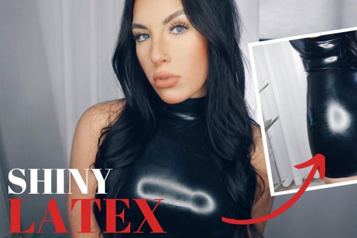 YouTube Star Chelsea Nichole wearing Latex Dress