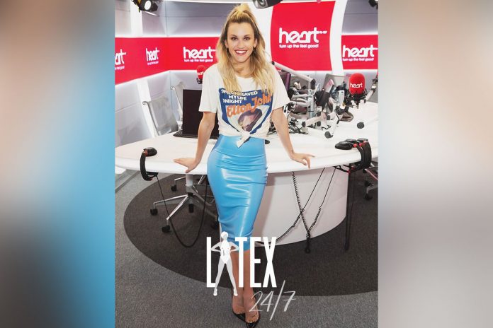 Ashley Roberts Wears Williams Wilde Latex Skirt for Heart Radio Breakfast