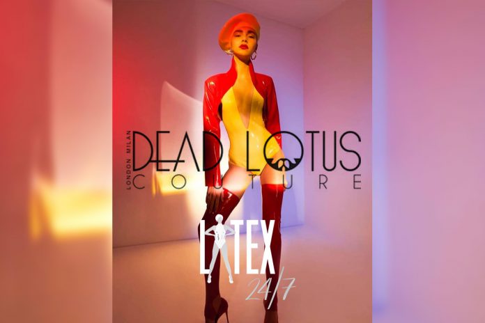 Dead Lotus Couture Latex Fashion Featured in Feroce Magazine Femme Plastic Article