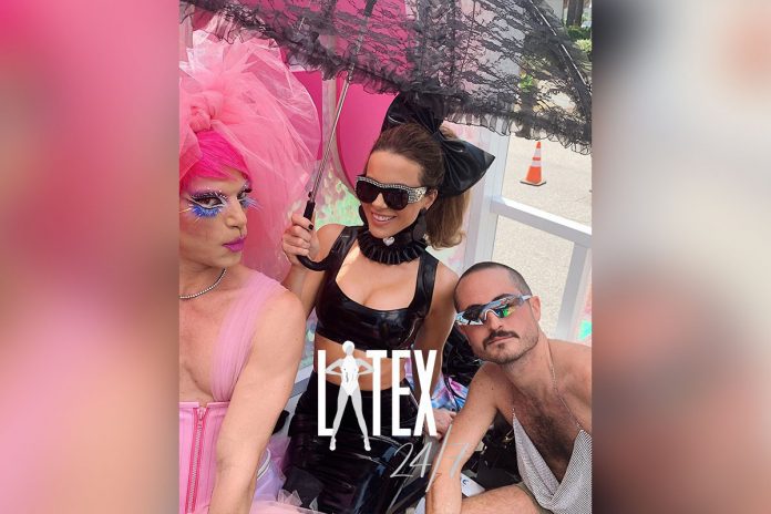 kate-beckinsale-wears-jane-doe-latex-la-pride Kate Beckinsale wears Jane Doe Latex for LA Pride