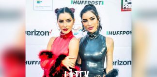 The Veronicas Perform in Latex for LA Pride The Veronicas Music Lisa and Jessica Origliasso Wear Latex for LA Pride