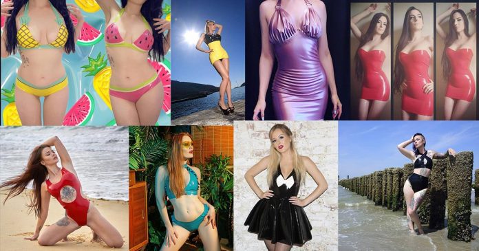 Summer Latex Fashion Swimsuits, Bikini, Dresses