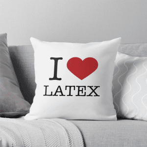 I Love Latex Fashion Cushion Pillow White