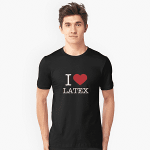 I Love Latex Fashion Male T-Shirt Black