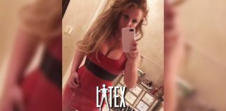 Britney Spears wears Stunning Red Latex Dress Britney Spears wears Red Latex Fashion Dress