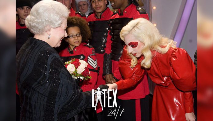 bbc-culture-latex-fashion-article BBC Article Traces History of Latex Fashion as Lady Gaga meets The Queen wearing Atsuko Kudo Latex Dress