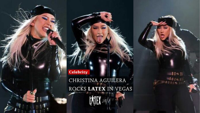christina-aguilera-rocks-latex-fashion-clothing-las-vegas-virgin-hotel-grand-opening-header Christina Aguilera Rocks Black Latex Fashion Look During Performance for Virgin Hotels Las Vegas Grand Opening