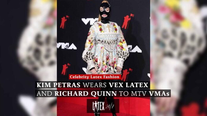 Kim Petras wears Richard Quinn latex catsuit and dress to MTV VMAs