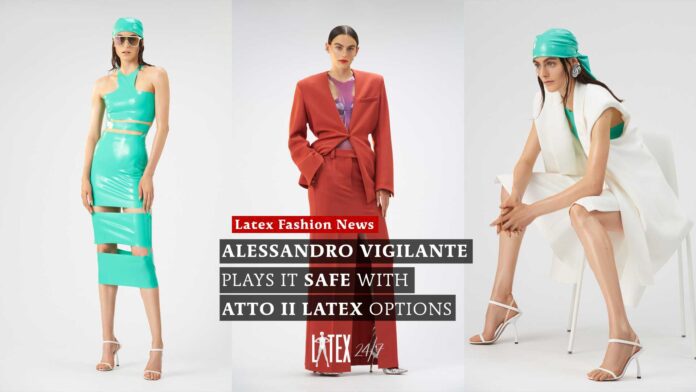 Allesandro Vigilante Latex Fashion Spring 2022 Collection Atto II Milan Fashion Week