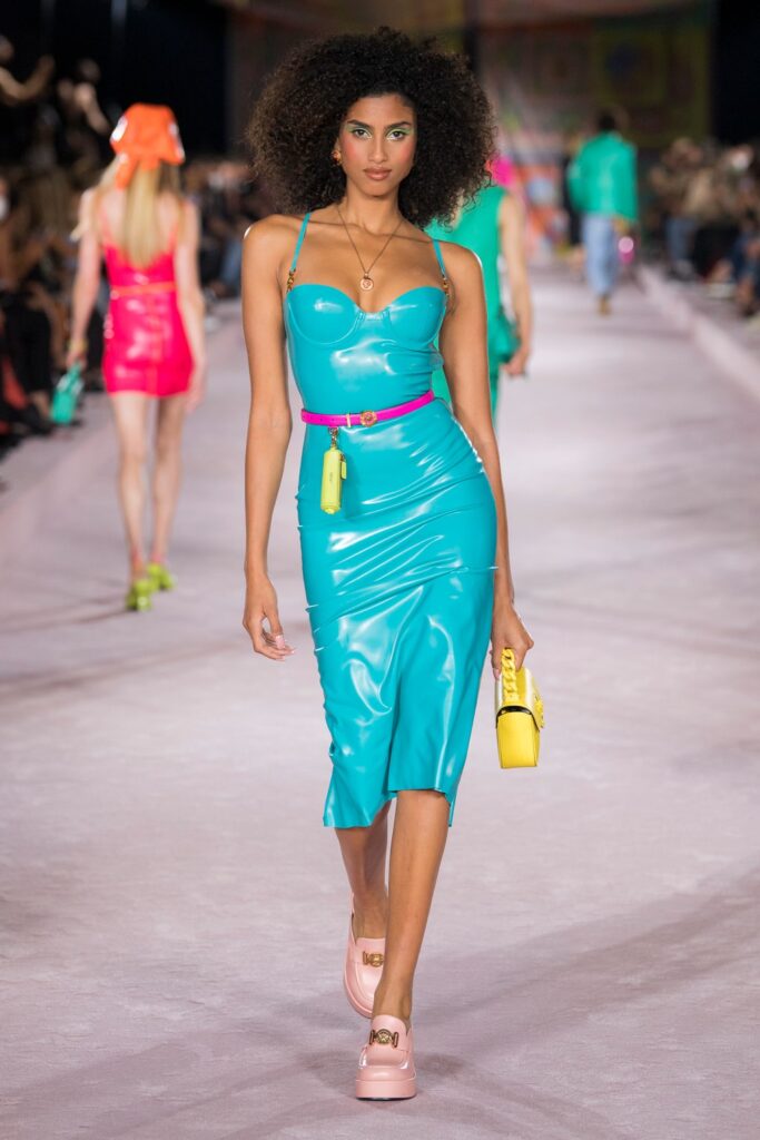 Versace Latex Fashion Dress SS2022