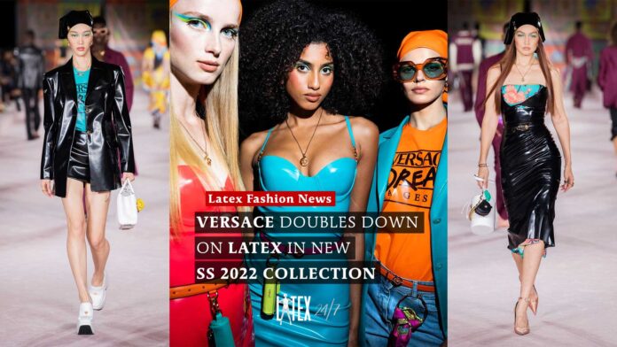 Versace Latex Fashion Milan Fashion Week SS 2022