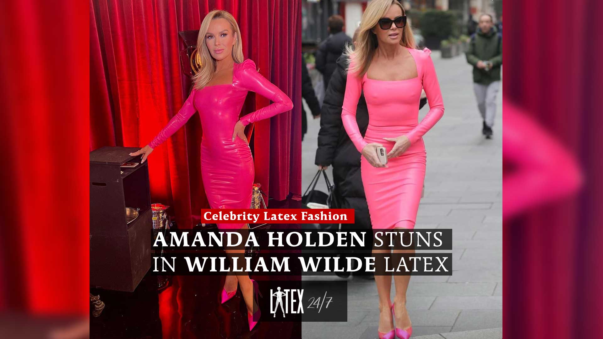 amanda holden pink dress