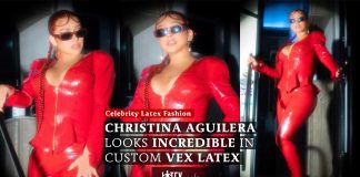 Christina Aguilera Looks INCREDIBLE In Custom Vex Latex for Santo Video Christina Aguilera Looks INCREDIBLE In Custom Vex Latex Fashion Clothing for Santo Video