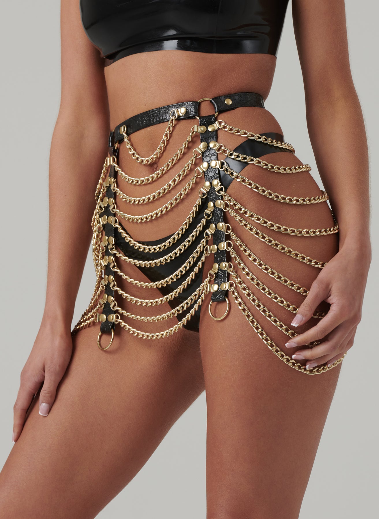 William Wilde Latex Clothing Naomi Chain Skirt
