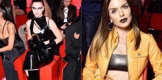 Julia Fox Embraces Latex Fashion for Milan Fashion Week Julia Fox wears Versace Latex and Avellano Latex Fashion for Milan Fashion Week
