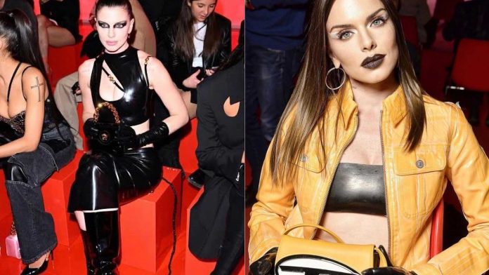 julia-fox-latex-fashion-clothing-diesel-versace-milan-fashion-week-header Julia Fox wears Versace Latex and Avellano Latex Fashion for Milan Fashion Week
