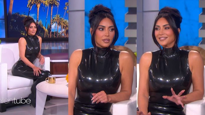 Kim Kardashian wears Vex Latex Clothing on Ellen DeGeneres Show