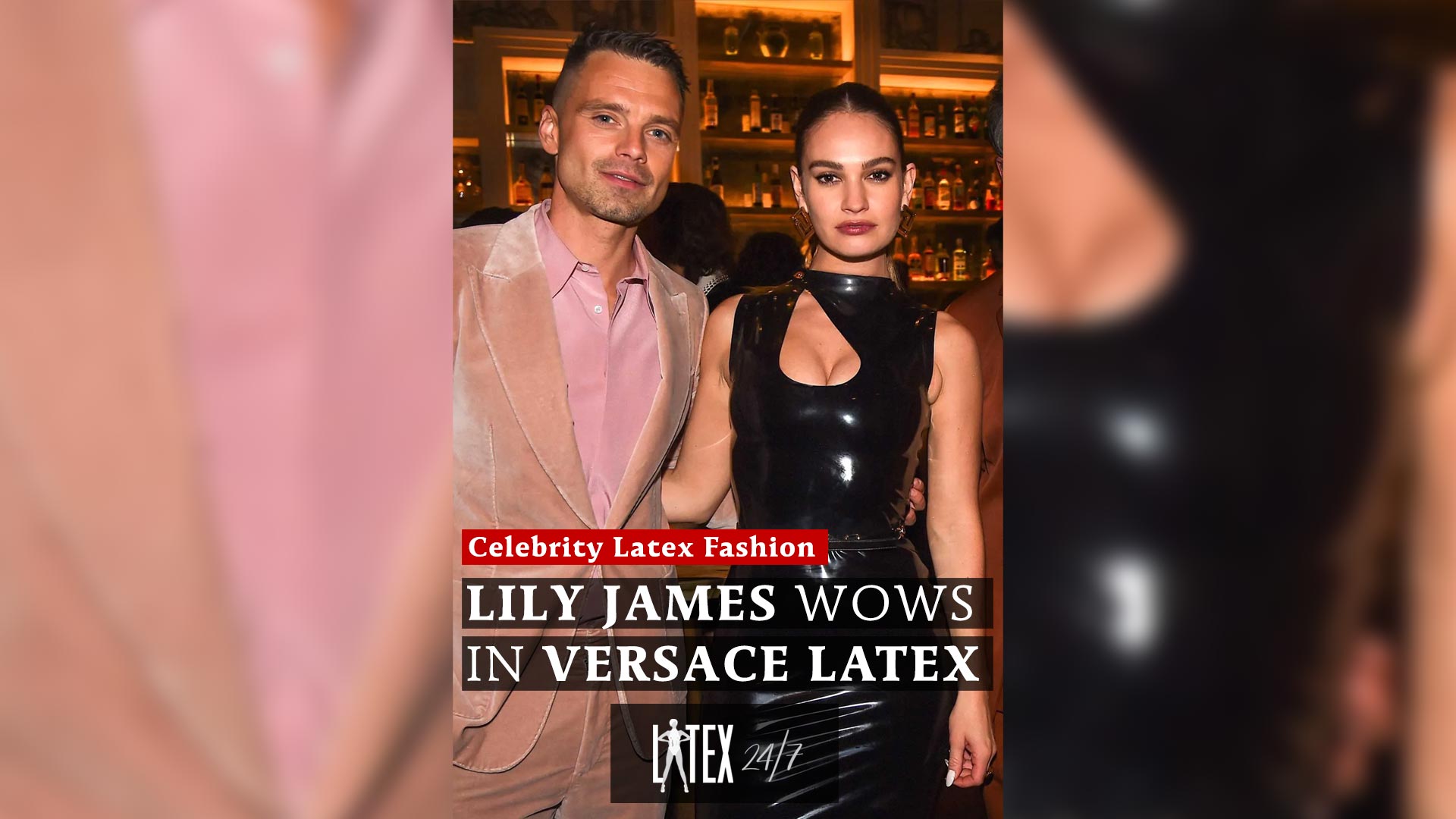'Pam & Tommy' Star Lily James WOWS in Versace Latex Latex24/7