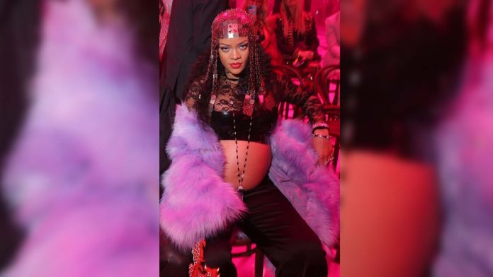 Rihanna wears Latex Crop Top Gucci Milan Fashion Week