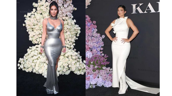 Kim Kardashian and Kylie Jenner wear Latex Dresses to the Keeping up with The Kardashians Hulu Premiere