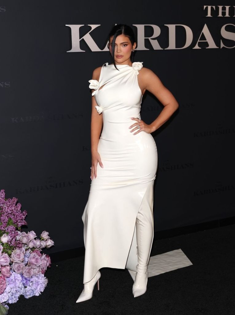 Kylie Jenner wears Latex Dress to Hulu Premiere of The Kardashians