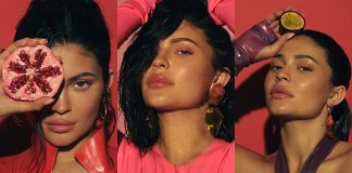 Kylie Jenner in Latex to Promote Latest Skincare Products Kylie Jenner wears Latex Fashion to Promote New Skincare Lip Oil Products