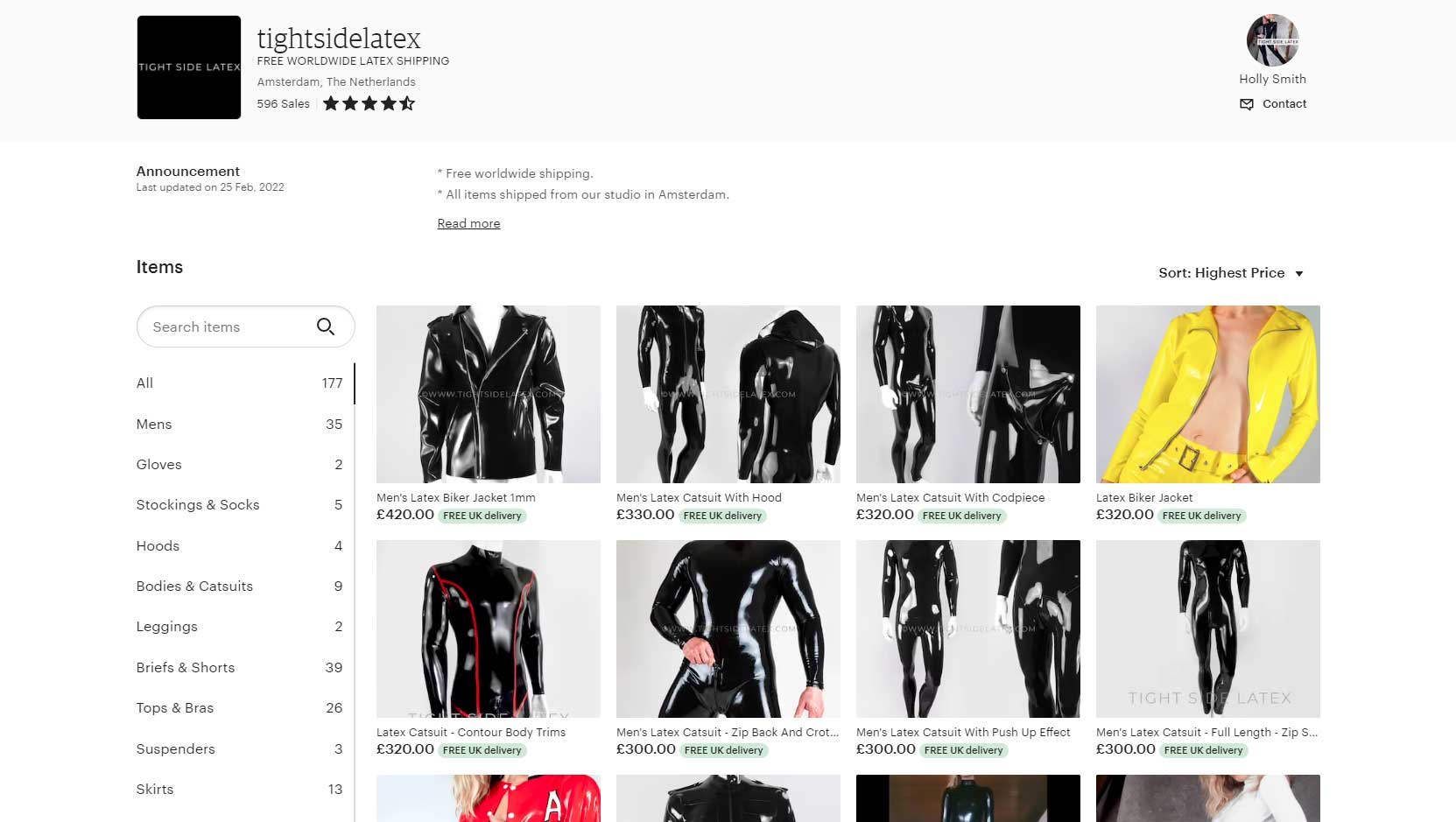 Where to Buy Latex Clothing Etsy Marketplace WTBW Latex24/7