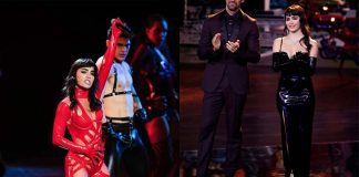 Lali Espósito WOWS in Latex at Premios Platino Awards Lali Espósito wears Atsuko Kudo and Andres Sarda Latex Fashion at Premios Platino Awards