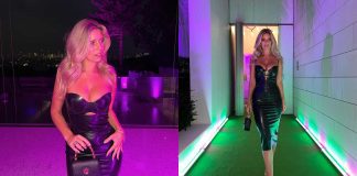 Natasha Oakley wears Versace Latex at Australian Fashion Week Natasha Oakley wears Versace Latex at Australian Fashion Week