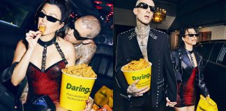 Kourtney Kardashian STUNS in Latex for Vegan Chicken Brand Kourtney Kardashian wears Venus Prototype Latex Dress Fashion Clothing Daring Chicken