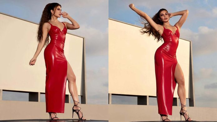 Jacqueline Fernandez Goes Full Glam in Atsuko Kudo Latex Dress