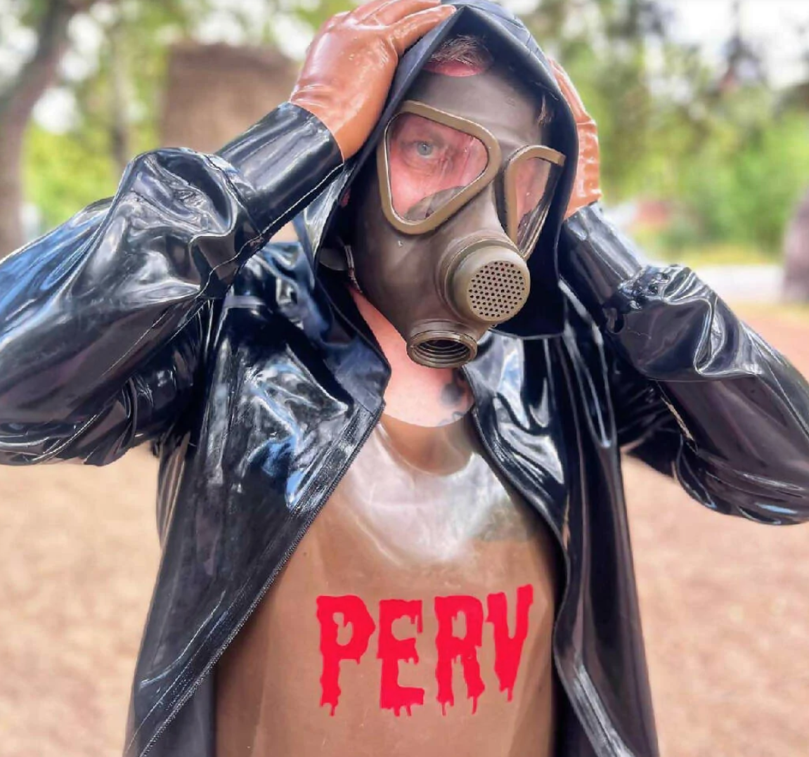 Charmskool Halloween Latex Fashion Clothing Have Perv Slogan Top