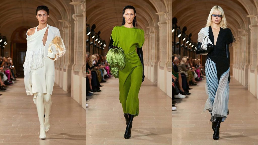 Bella Hadid wears Torture Garden Latex for Victoria Beckham SS23 Paris Fashion Week