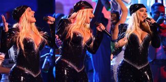 Christina Aguilera Shines in Bejeweled Latex at Latin Grammys Christina Aguilera Shines in Bejeweled Latex at Latin Grammys