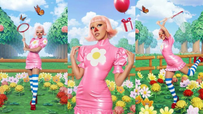 Doja Cat wears Vex Latex Animal Crossing Villager outfit for Halloween