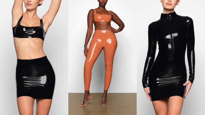 Kim Kardashian's SKIMS Launches Latex  Clothing Fashion Range