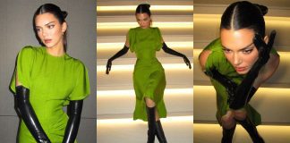 Kendall Jenner “On-Trend” in Must Have SS23 Latex Accessory Kendall Jenner wears Victoria Beckham SS23 Ready-to-wear dress and latex clothing gloves