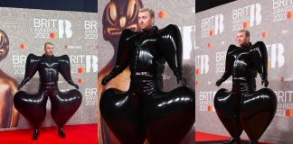 Sam Smith wears Inflatable Harri Latex to Brits 2023 Sam Smith wears Infltatable Harri Latex to Brits Awards 2023