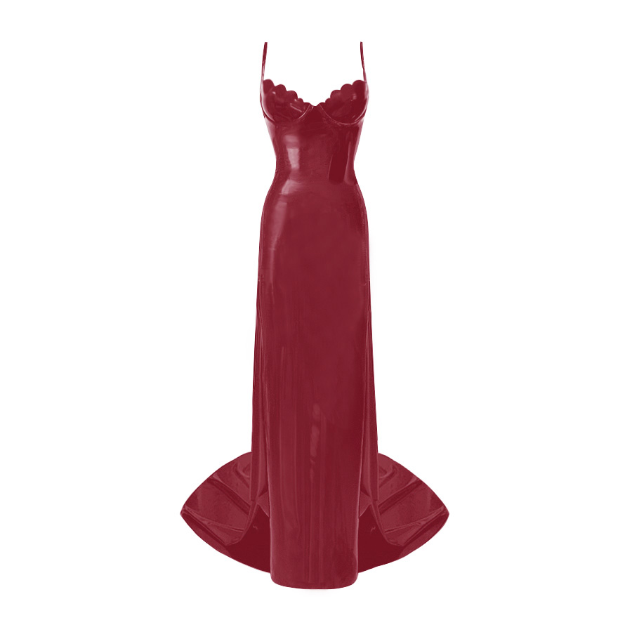 Atsuko Kudo Restricted Scallop Cup Ball Gown