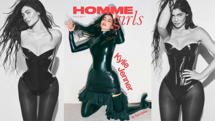 Kylie Jenner wears Atsuko Kudo and Vex Latex in Homme Girls Magazine