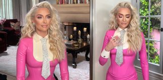 Erika Jayne Looks ‘The Business’ in Venus & Violet Latex Erika Jayne in Venus Prototype Venus and Violet Pink Latex Clothing Fashion