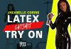 Daring Filmmaker Jheanelle Corine Shines in Skintight Latex Catsuit Try On Latex fashion influencer Jheanelle Corine reveals latex catsuit and dress try on as she explores the world of William Wilde and Bright&Shiny