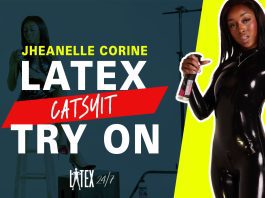 Daring Filmmaker Jheanelle Corine Shines in Skintight Latex Catsuit Try On Latex fashion influencer Jheanelle Corine reveals latex catsuit and dress try on as she explores the world of William Wilde and Bright&Shiny