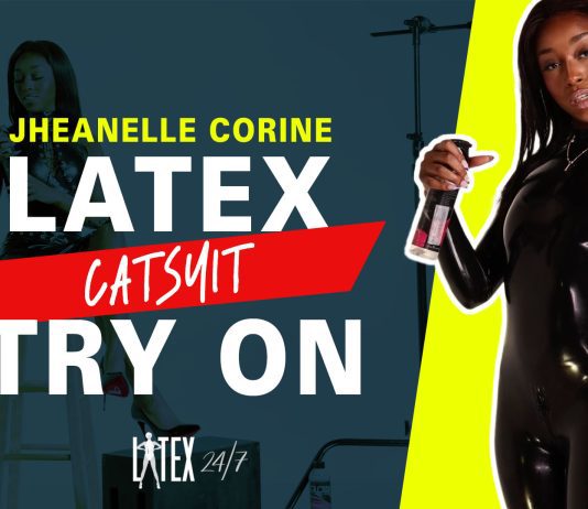 Daring Filmmaker Jheanelle Corine Shines in Skintight Latex Catsuit Try On Latex fashion influencer Jheanelle Corine reveals latex catsuit and dress try on as she explores the world of William Wilde and Bright&Shiny