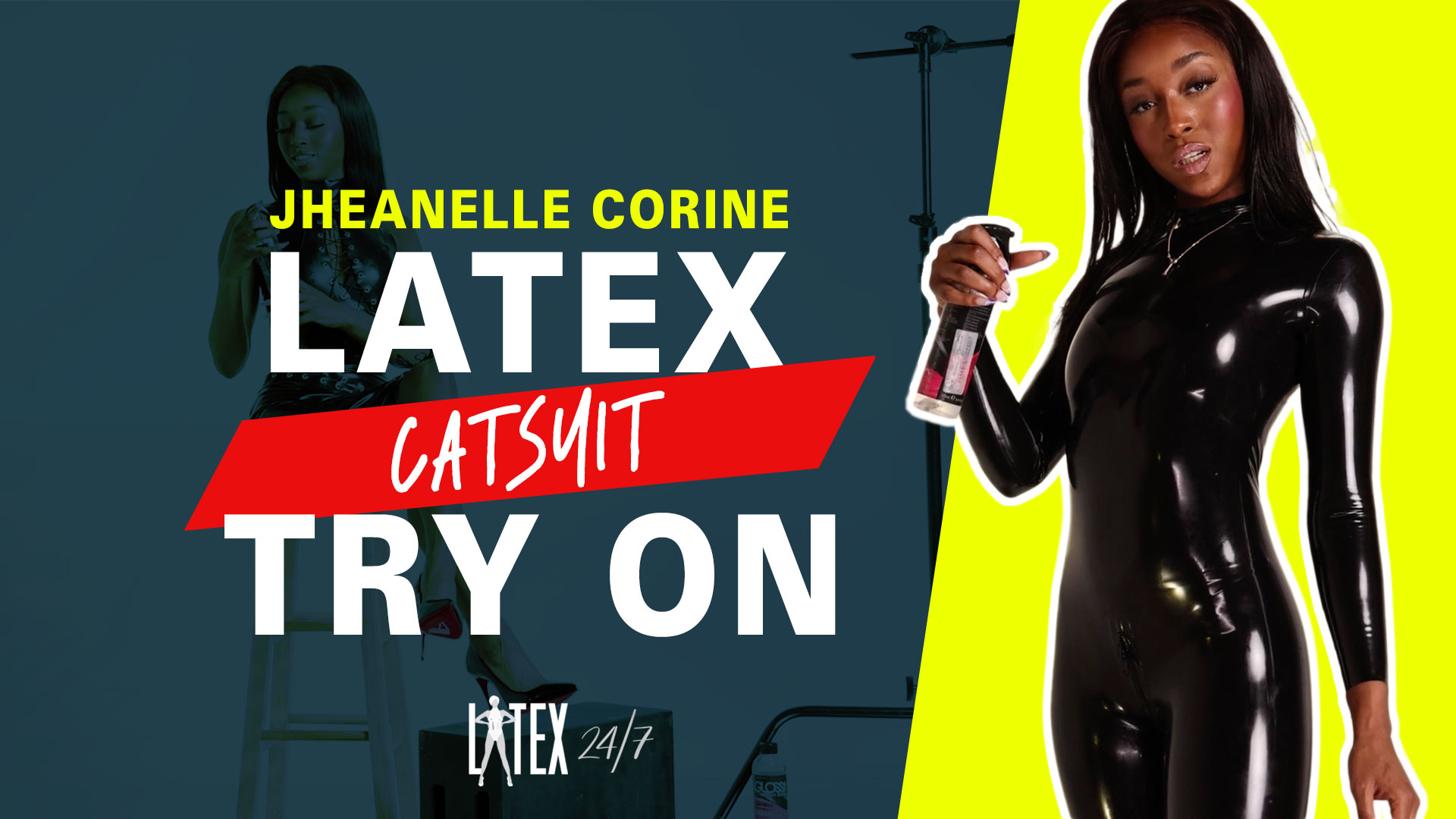 Daring Filmmaker Jheanelle Corine Shines in Skintight Latex Catsuit Try On
