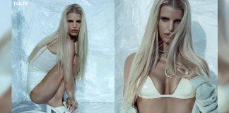 Jessica Simpson wears Elissa Poppy Latex for Bustle Magazine Jessica Simpson wears Elissa Poppy Latex for Bustle Magazine