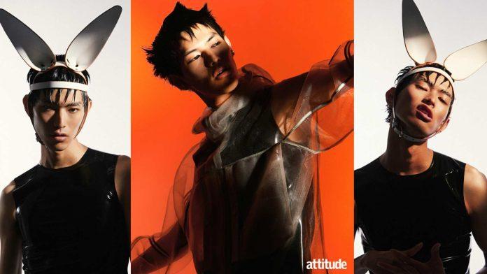 daiki-koga-atsuko-kudo-latex-clothing-fashion-attitude-magazine-header Model Daiki Koga Appears in Punk Inspired Atsuko Kudo Latex for Attitude Mag